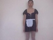 Chris the maid strips naked FUNNY