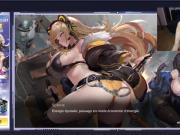 French Horny geek Girl playing Aeons Echo, Nutaku Hentai Game, and cumming HARD