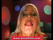 Bukkake loving german facial slut