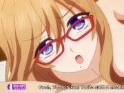 Busty glasses babe gets her doggystyle position with her lover | Anime Hentai 1080p