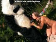 Brunette fuck in the woods toy panda