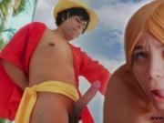 Inka Sex - Luffy from One Piece eats nami's gomu gomu in a sex romp