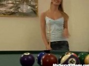 Want a blonde chick on a pooltable?