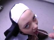 Dirty nun Annette pissed on