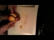 young guy masturbating with apple