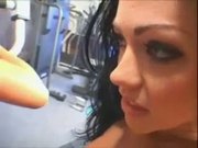 Cherokee Lesbian Fucking & Toying At The Gym
