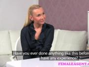 FemaleAgent. Blonde sexy boss teaches agent the art of seduction