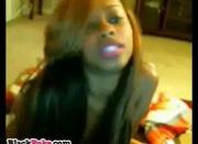 Sexy black babes with dildos teasing on cam