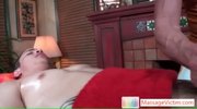 Guy gets oiled up for massage by massagevictim