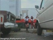 Nympho teen fucked by two monster cocks