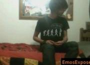 Black haired and smoking emo getting his hands in his pants By EmosExposed