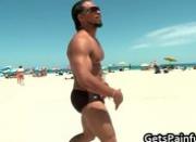 Dude riding fat black jizster like a pro