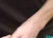 Gay masseur rubs client\'s dick