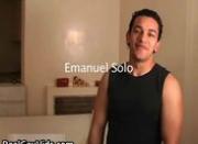 Good looking latin homosexual buddy pulling off