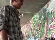Black thug sucking and fucking two guys