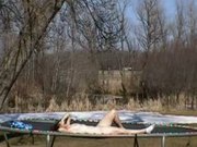 Couple Public Fuck On Trampoline