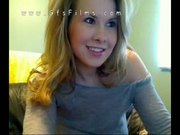 Blond teen flashing on webcam
