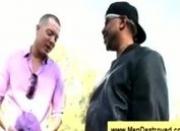 Feeling up a hung black guy