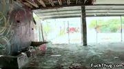 Black thug sucking and fucking two guys