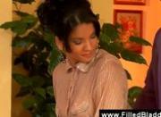 Rich lady urinates on her best friend