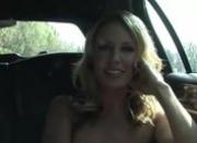 Blond hooker copulated over the limo