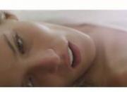 horny brunette fucks with a guy in bed