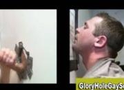 Gloryhole facial from straight guy