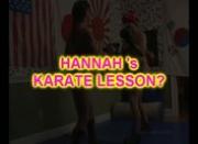 Hannah does karate session and squirts a lot
