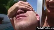 Hot blondes play with guy in cfnm play