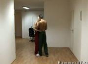 Blond cutie sucked in bathroom