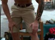 Amazing muscled and tattoed hunk wanking