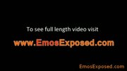 Gay emo showing his big dick in selfshot by emosexposed