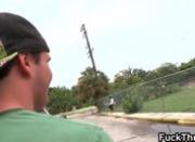 Black guy sucks some nice white dick