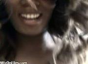 Big Tit Ebony Housewife Gets Horny Watching Cock Cum