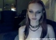 Goth Teen With Dildo on Webcam!