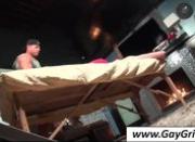 Nasty gay gets massaged