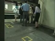 Tipsy Businesswoman Rough Blowjob in Train Toilet Part 1