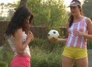Girls playing outdoors