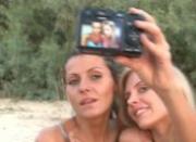 Horny lesbian girlfriends naked on beach