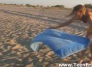 Girlfriend sucking my cock on the beach