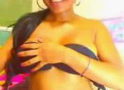 Ebony girl plays with huge nipples