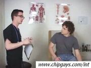 Doctor and two gays blowjob cocks