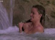 Nude celebs Elizabeth Shue topless kissing her man