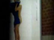 Bunch of hot chicks caught in a public shower by a peeper