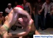 College oil wrestling