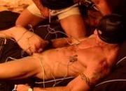 CBT TT Full service electrostim on mature muscular and hung dude with cum.