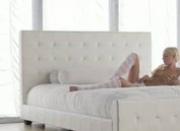 very hot blonde fingering pussy on bed