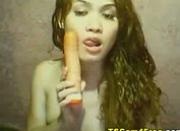 Shemale Sucking Dildo