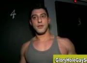 Straight guy sucked at gloryhole