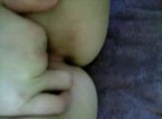 Girl fingers herself up close